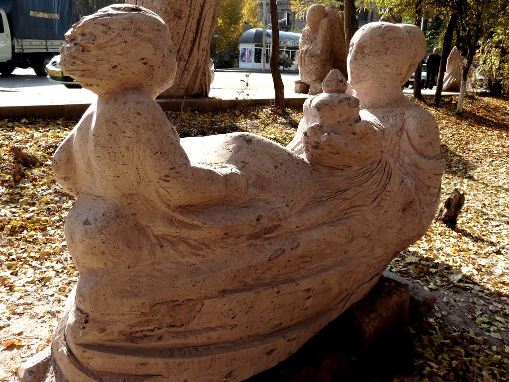 International I Symposium of Sculpture in Gyumri 2013(Armenia).Sculptor Albert Sargsyan,Artsakh.