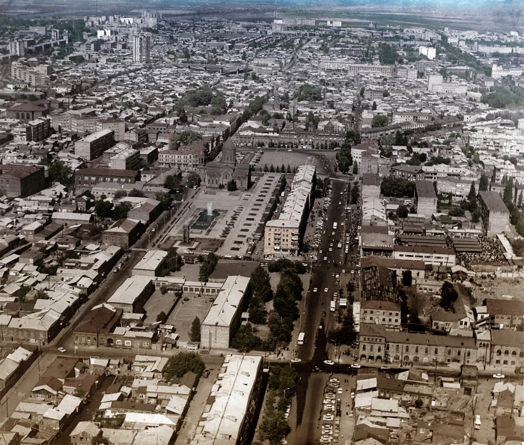 Aerial view of Leninakan - the second largest city of Armenia (pre-earthquake photo)