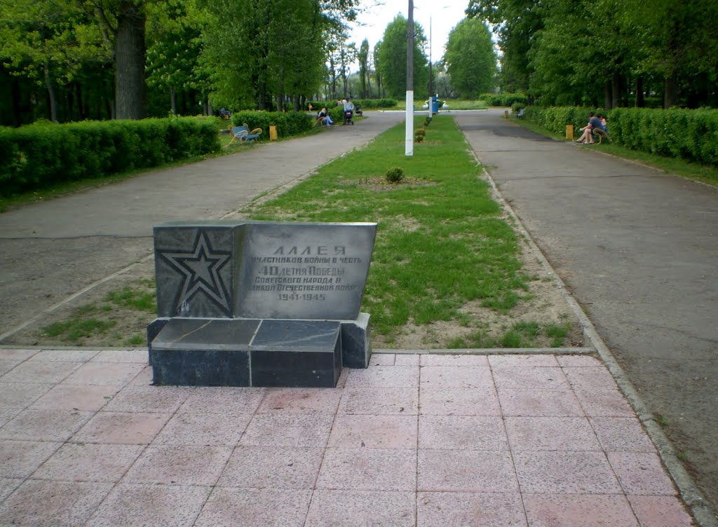Алея удзельнікаў вайны ў гонар 40-годдзя перамогі савецкага народа ў Вялікай Айчыннай вайне