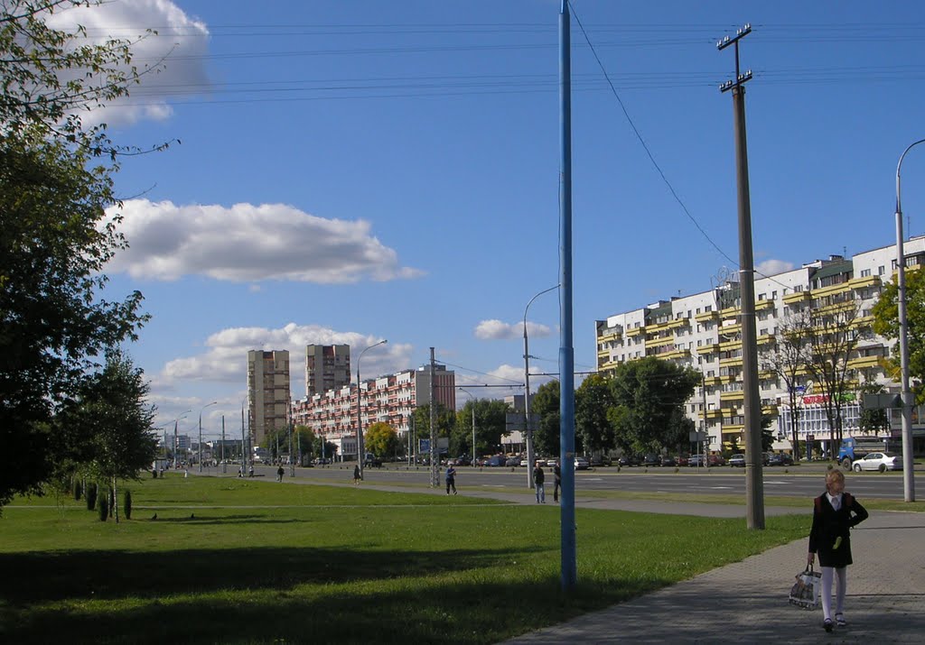 Blocks of Flats with new colour schemes.