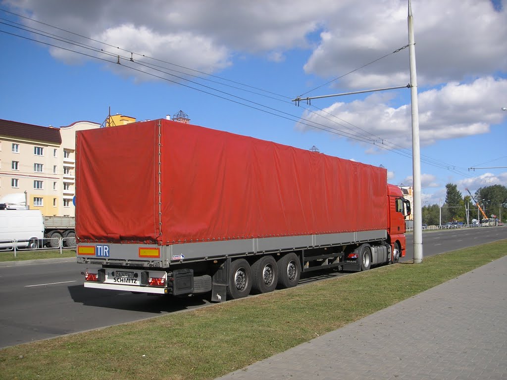 Truck parked on highway (2)