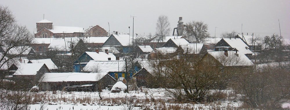 All Saints Ortodox Church in Biahomĺ in winter