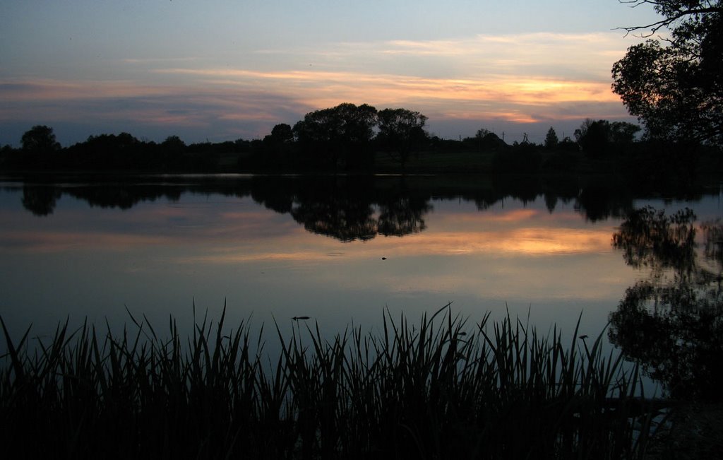 Sunset above Biahomĺ lake