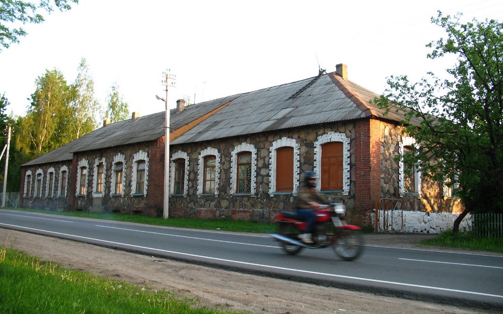 Building of former distillery in Biahomĺ