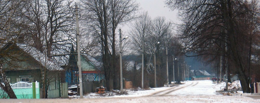 Čyrvonaarmiejskaja (Red Army) street in Biahomĺ