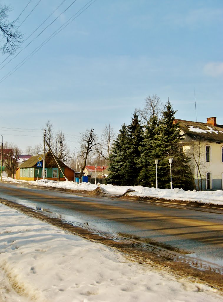 27.02.2013 14:36  Улица Коммунистическая. Торцевая часть здания краеведческого музея.