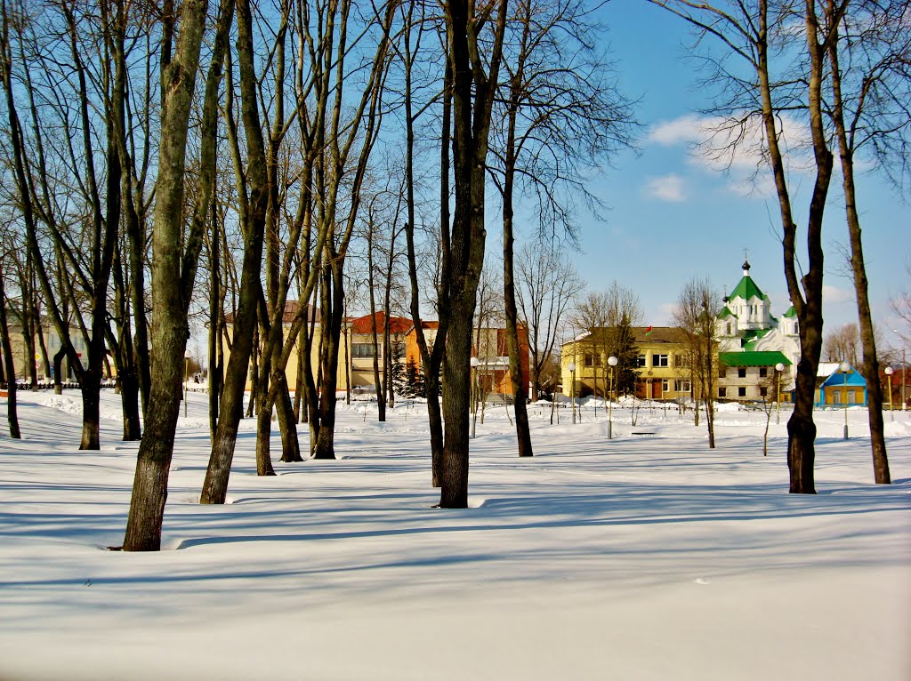 19.03.2013 12:47  Вид от дома культуры на местность возле Ильинской церкви.