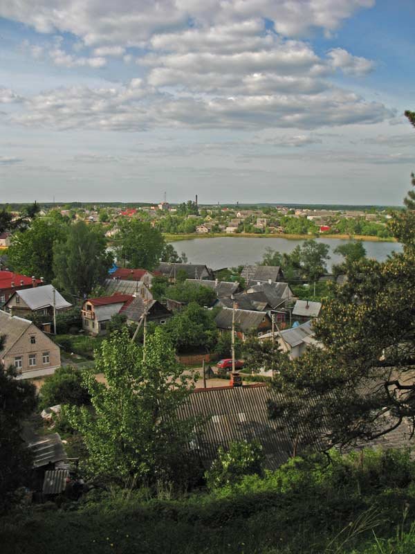 View to Braslaŭ from the castle hill