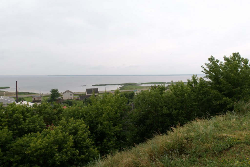 Вид на озеро Дривяты и Браслав с Замковой горы A view of Driviaty lake and Braslav from the Fortress hill