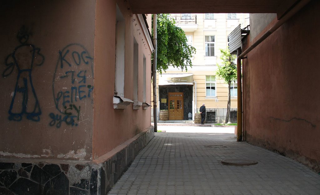 View to the Eridanus hotel from the gateway in Viciebsk