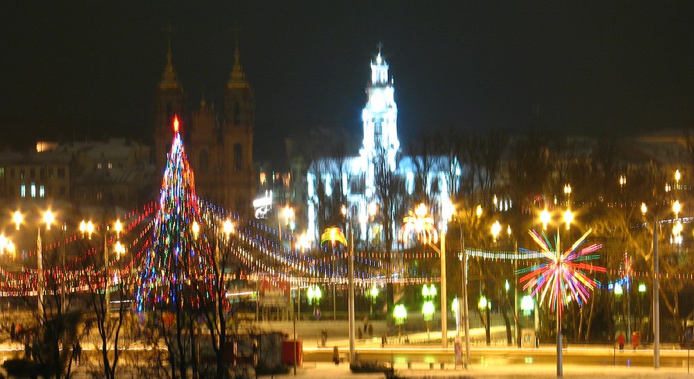 New Year at Viciebsk central square