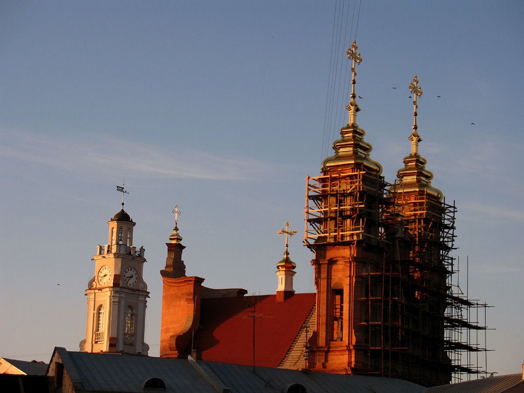 City Hall & Church of Resurrection in Viciebsk