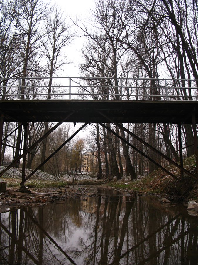 The foot-bridge over Dunaj streem in Viciebsk