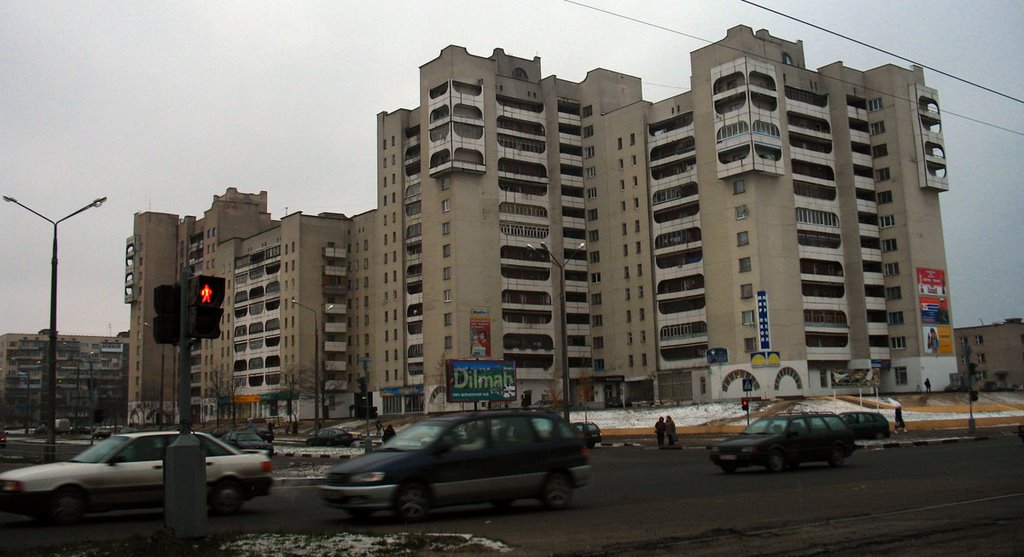 The house in late soviet urban architecture style in Viciebsk
