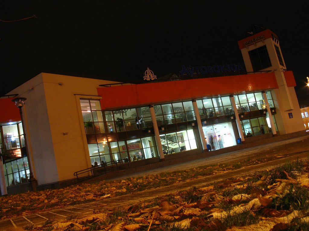 Viciebsk bus station at night
