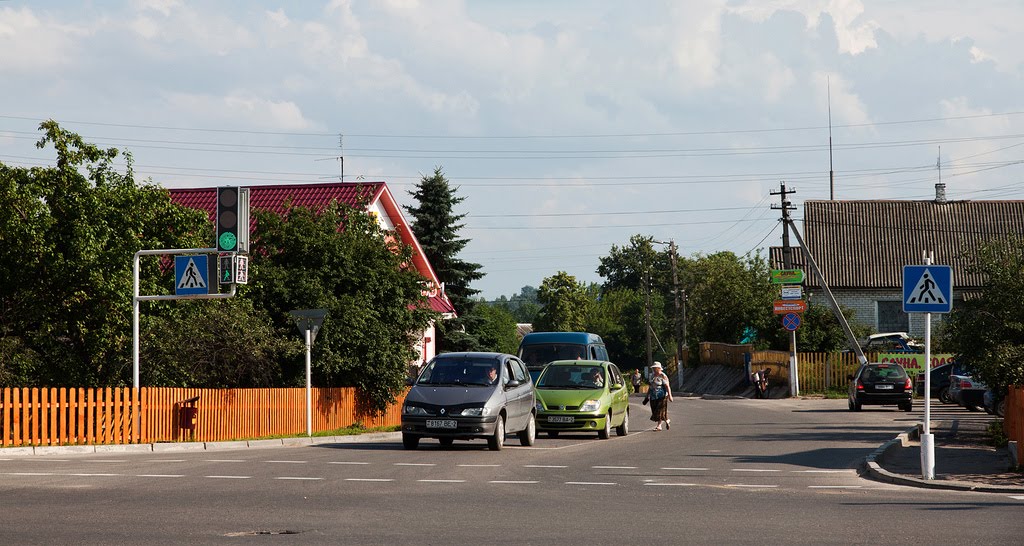 Skryžavańnie vulic Lenina i Čyrvonaarmiejskaj