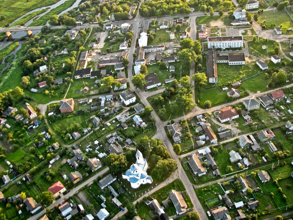 Вид на центр г.Дисна и Воскресенскую церковь (09.08.2009)