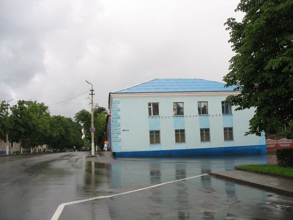 Докшыцы.Блакiтныя будынкi.