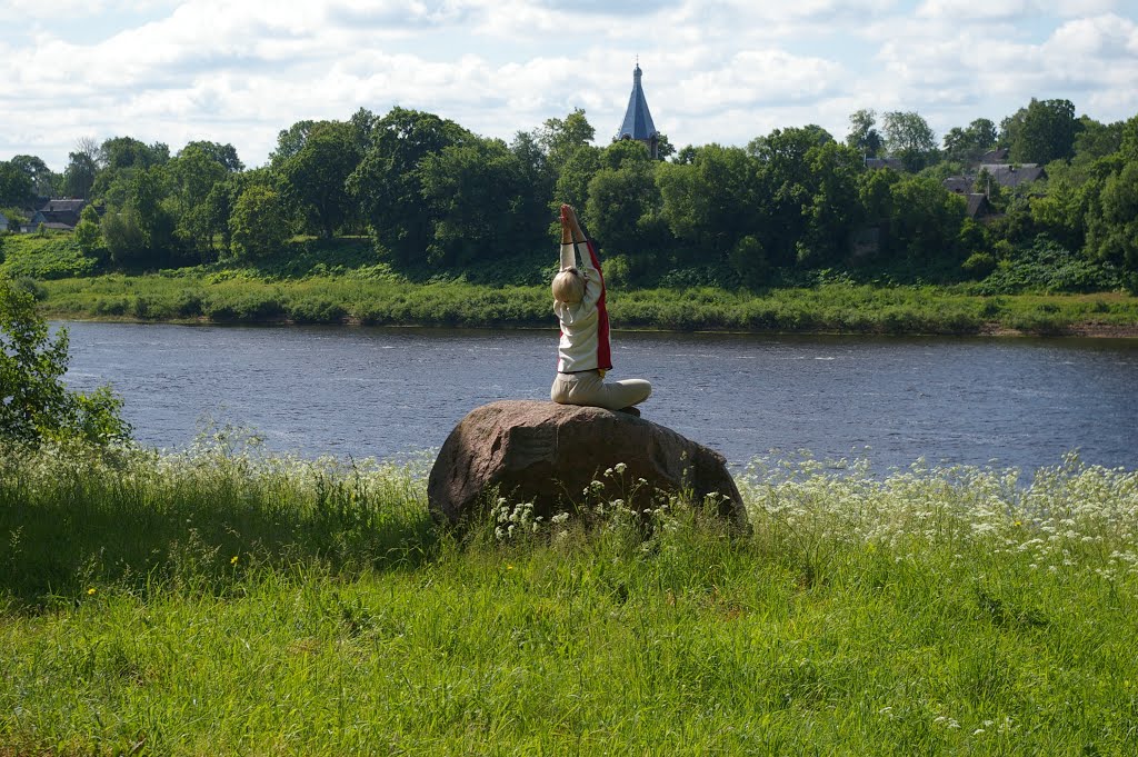 Пиедруя.Медитация незнакомки на берегу Двины. 2008-06-15