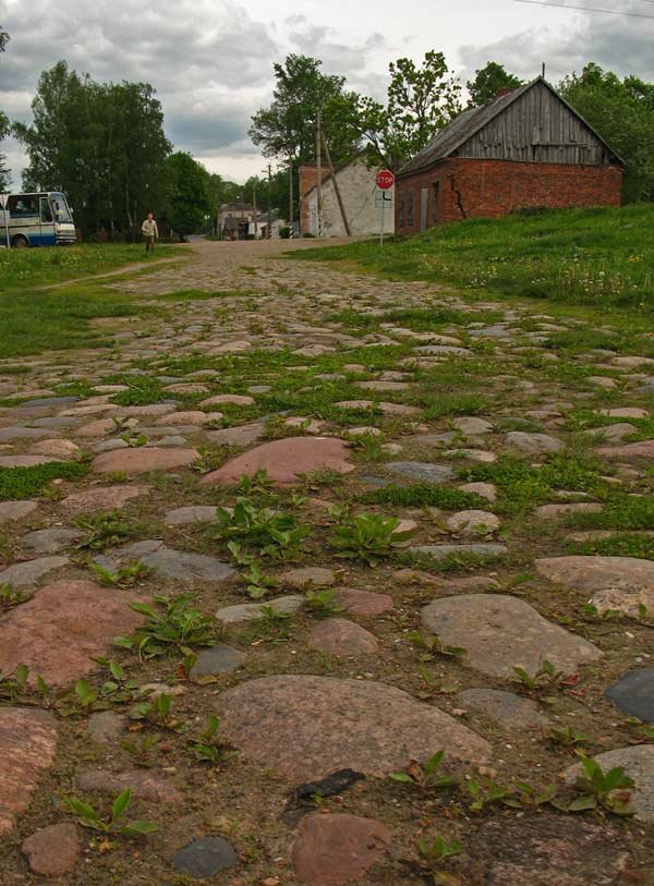 Old stone pavement in Druja