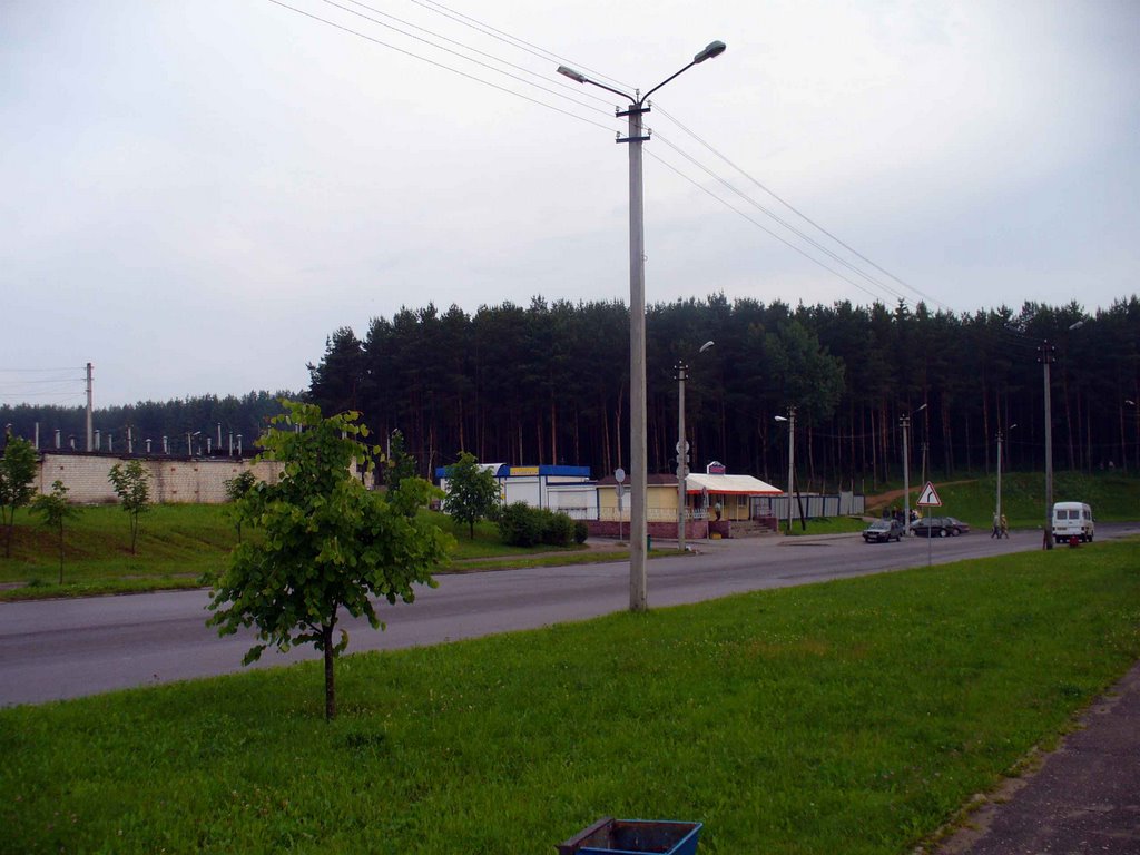 Вид на гаражи