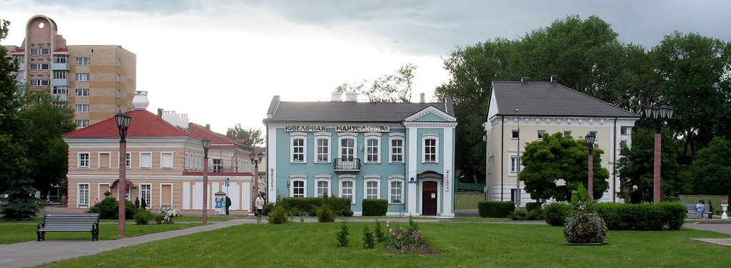 Buildings at Eŭfrasińnia Polackaja street