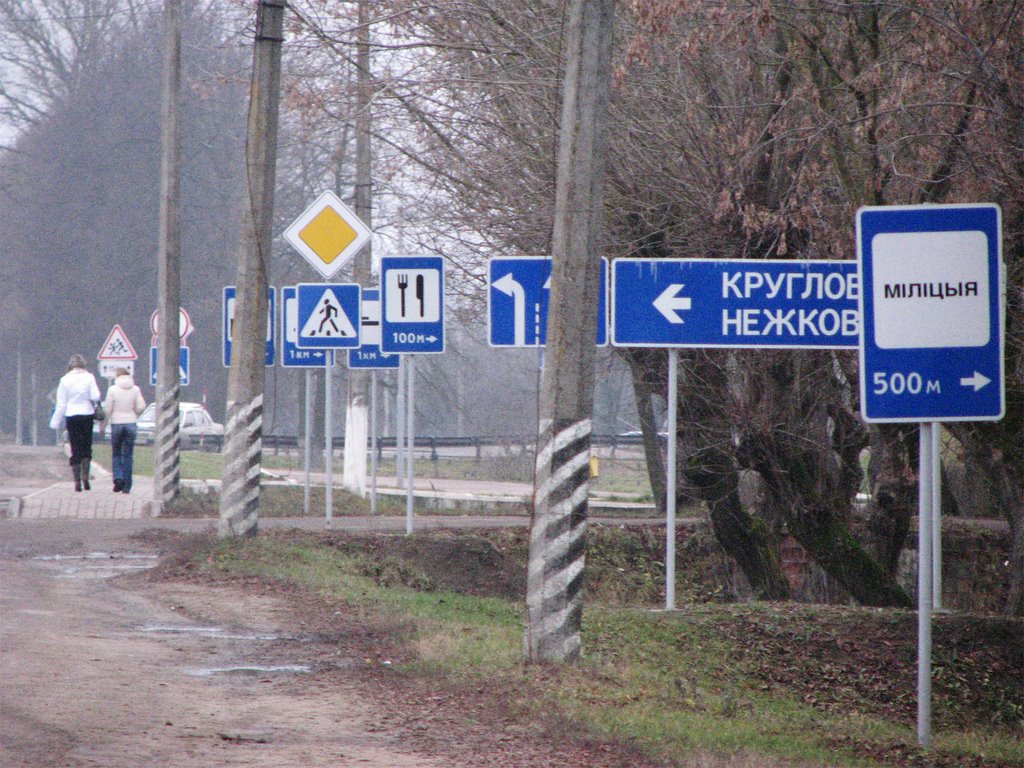 Обилие дорожных знаков