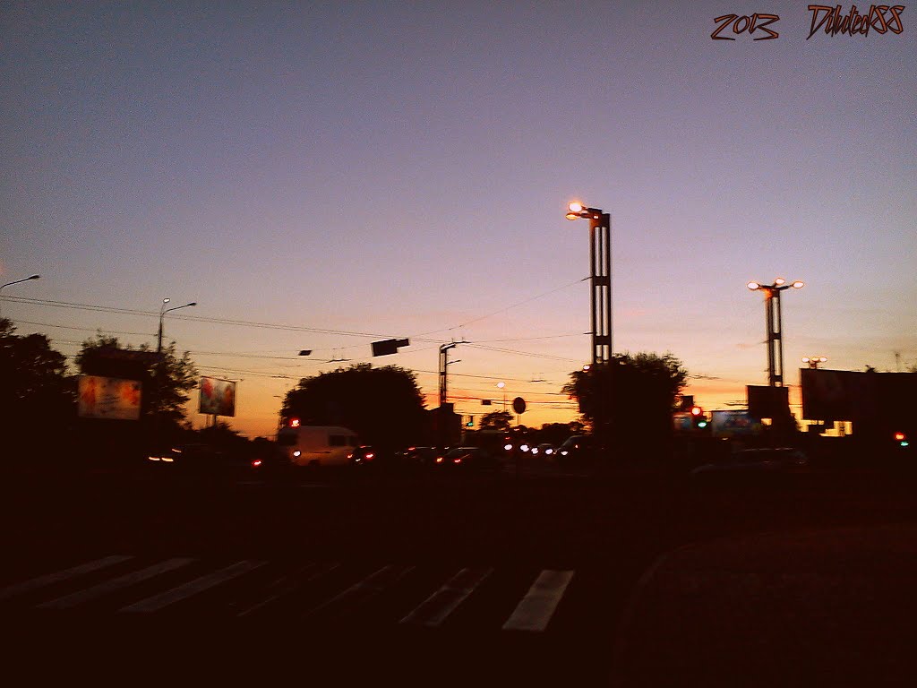 Вечар над скрыжаваннем трох дарог ... Evening over the crossroads of three roads