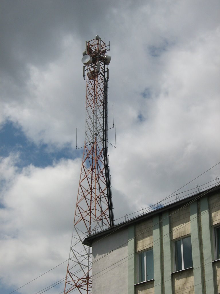 Житковичи, вышка Белпочты. Zhytkavichy, tower Belposhta.