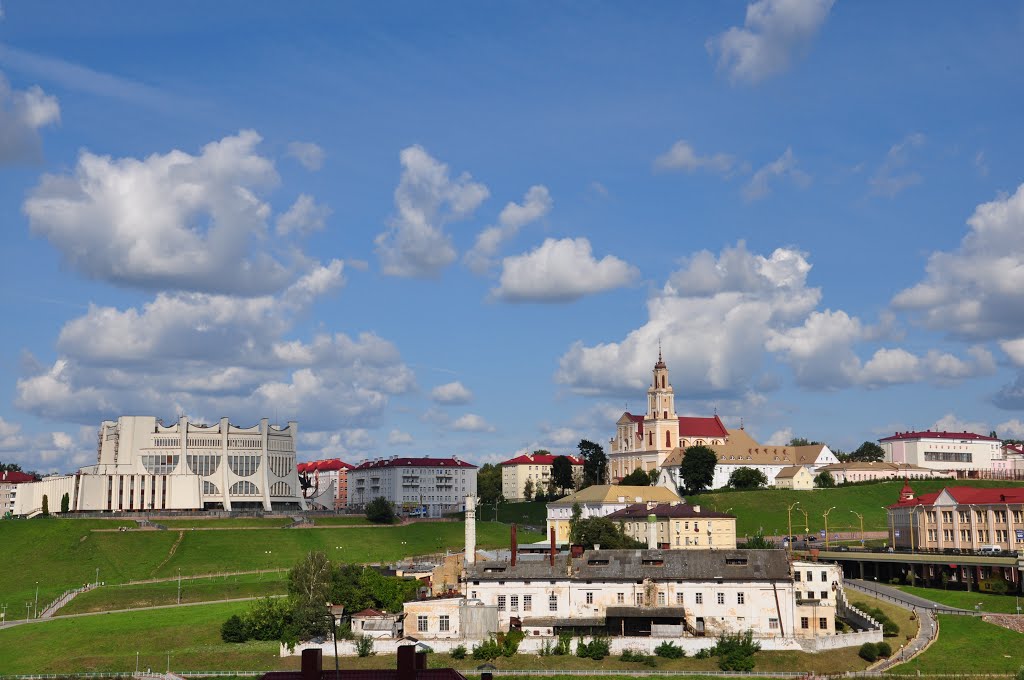 Гродно. Вид на город с левого берега / Grodno. City view from the left bank