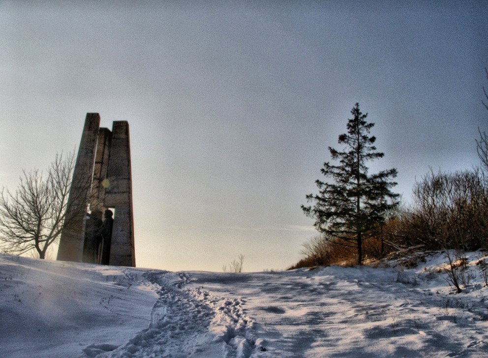 Гора. Елка. Памятник