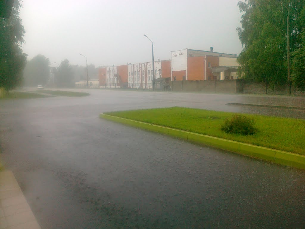rain in the Mosty city