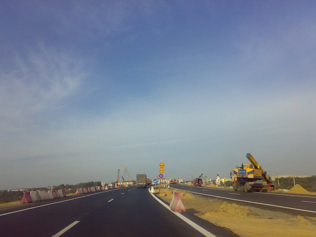 Building autostrada М-4 (on Minsk). 14/09/2012