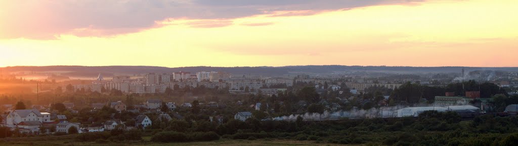 Заславль. Вид на 1 и 2 микрорайоны и северную часть города