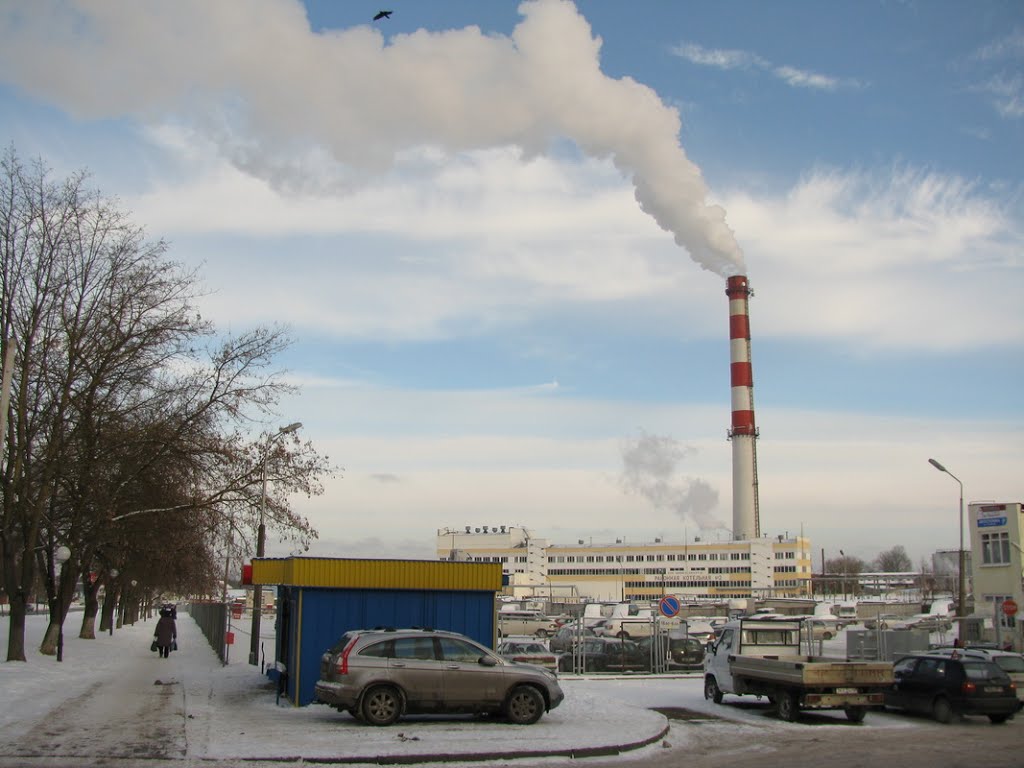 Молодечненская котельная с улицы Космонавтов.