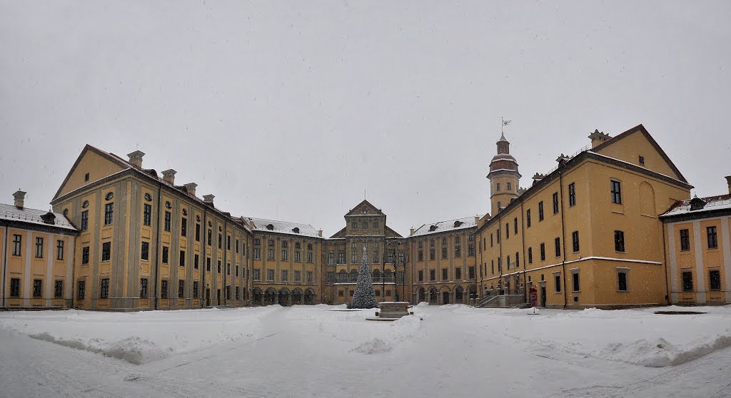 Nesvizh Castle at winter