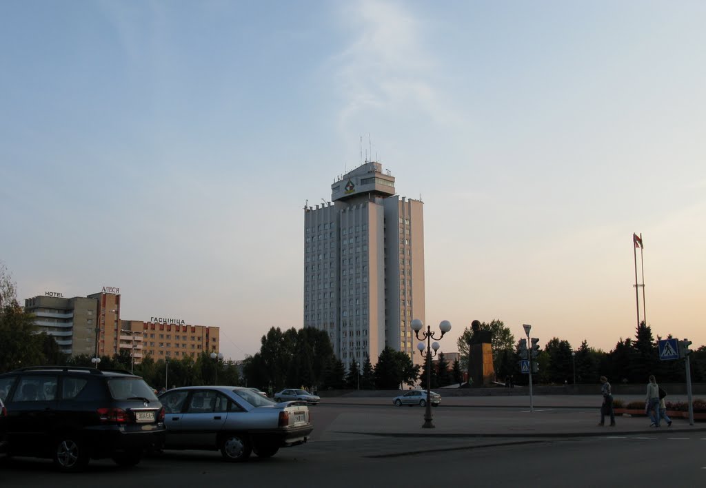in the central square
