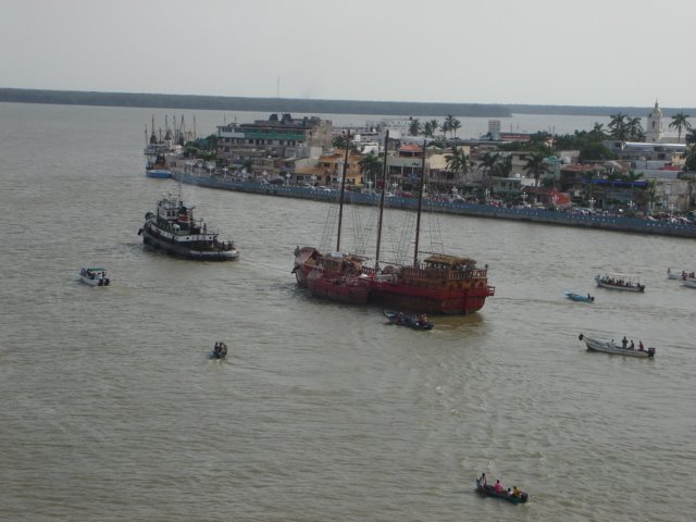 El Zamná zarpa del puerto de Alvarado, Ver.