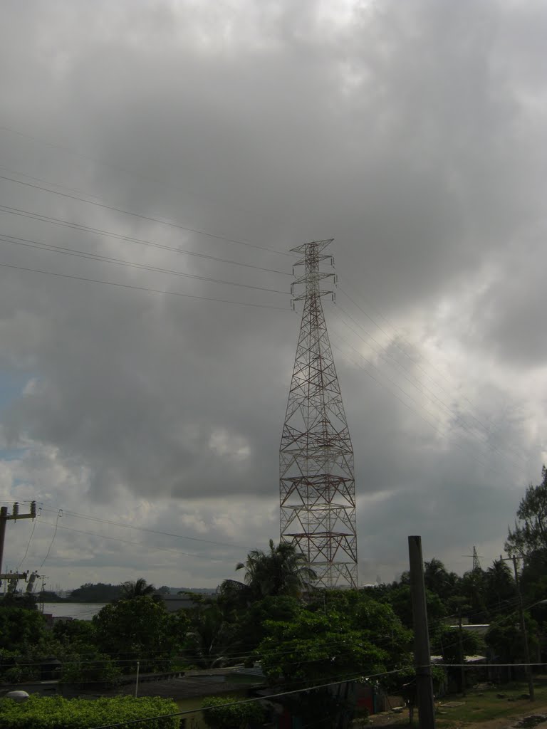 power line over Rio Coatzacoalcos