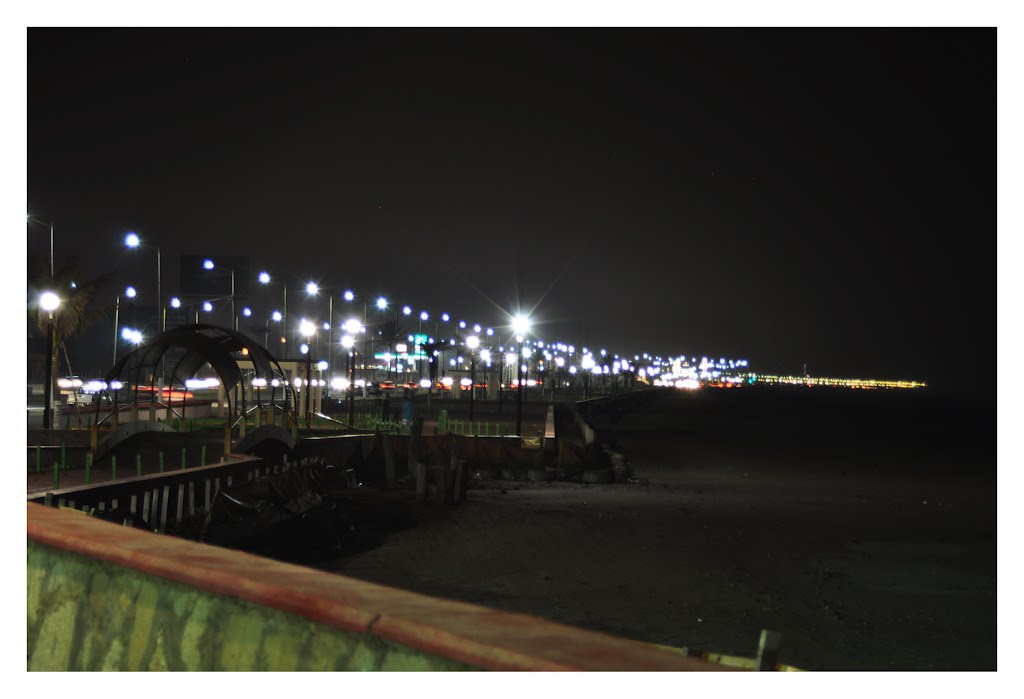 El Malecon de Coatzacoalcos, vista nocturna