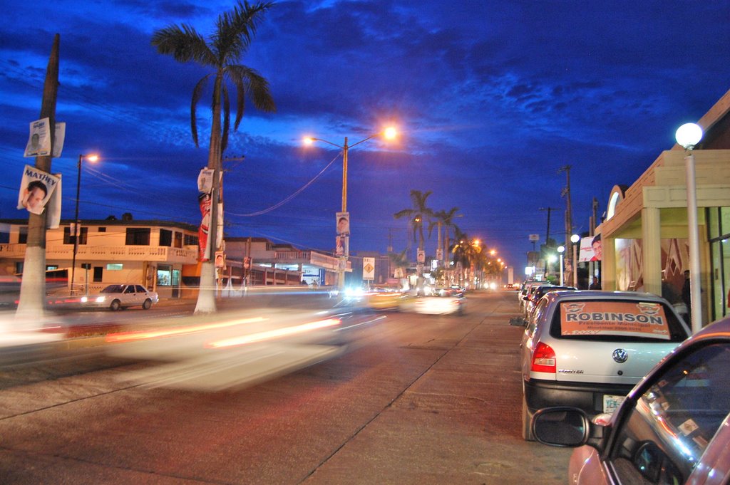 Sunset in Justo Sierra Av. Minatitlan