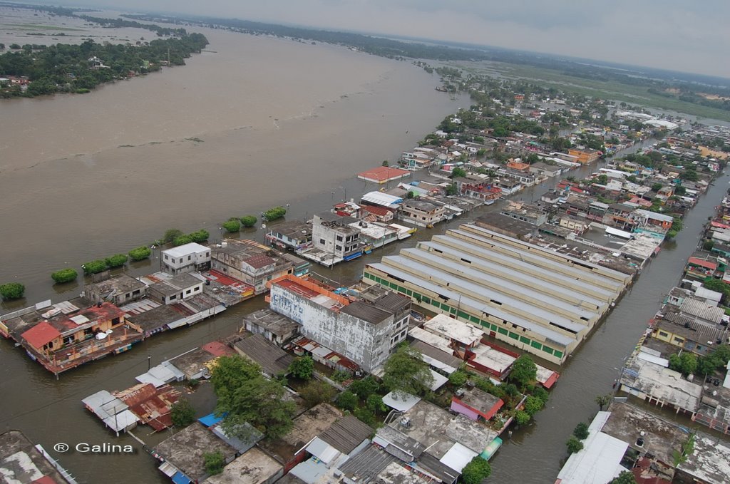 Minatitlan Ver airview. Flood 2008