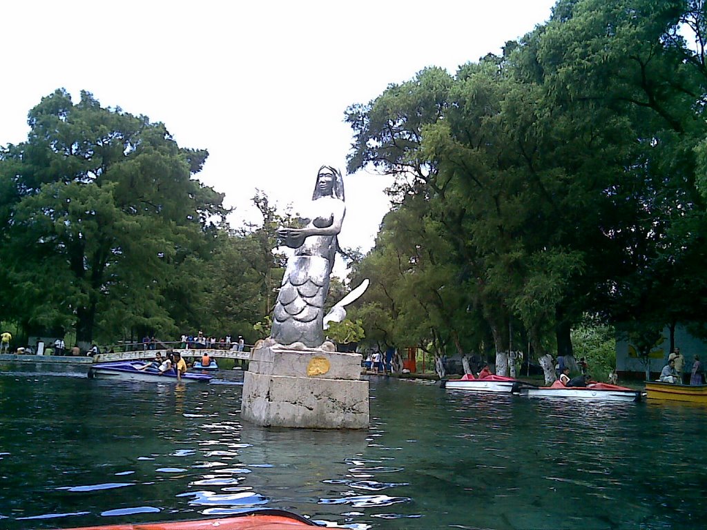 SIRENA EN MEDIO DEL LAGO DE OJO DE AGUA EN ORIZABA VERACRUZ ( BY LION )