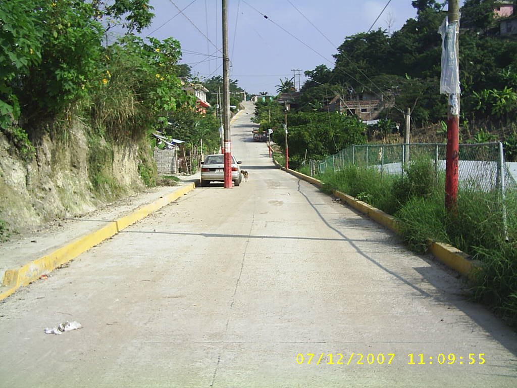 Vista de la calle Tijia, de la Colonia Unidad y Trabajo