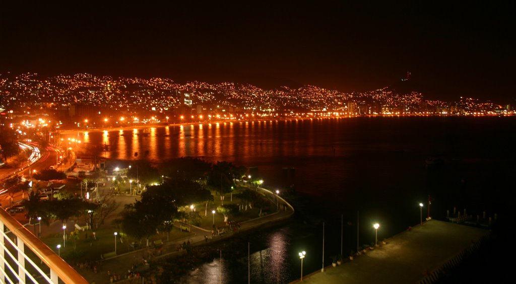 Acapulco skyline by night