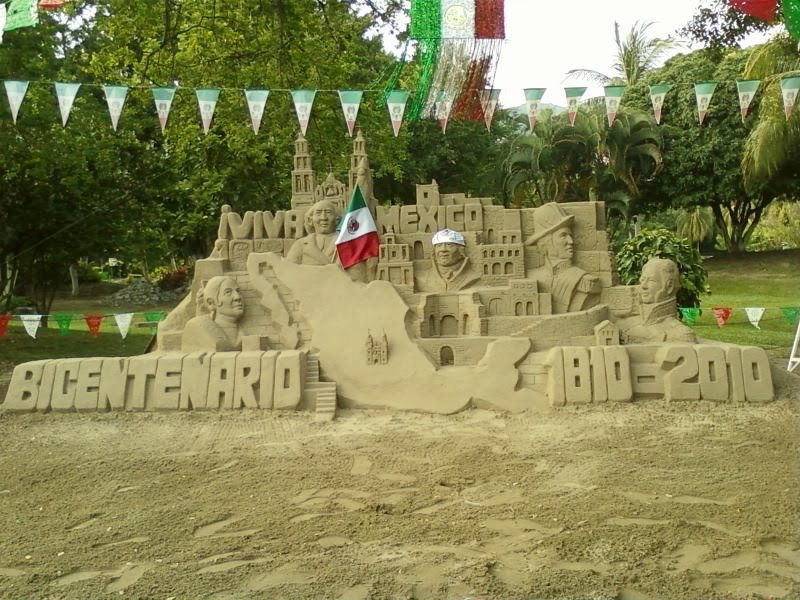 Escultura de arena del Bicentenario