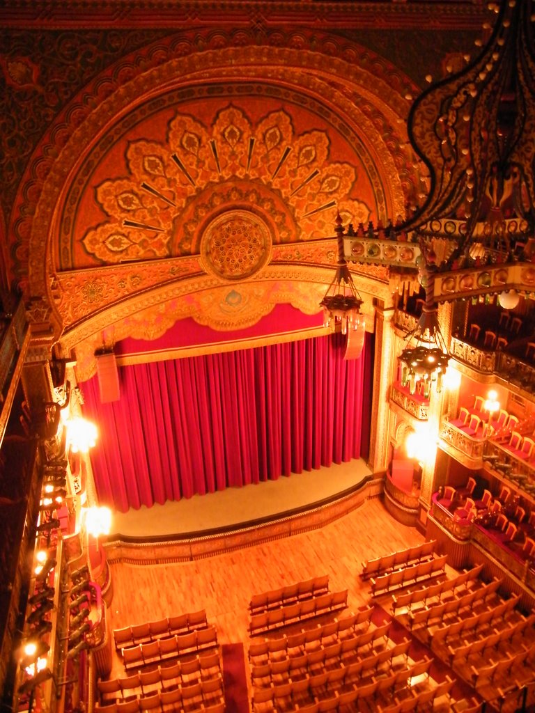 INTERIOR DEL TEATRO JUAREZ, DESDE LO MAS ALTO