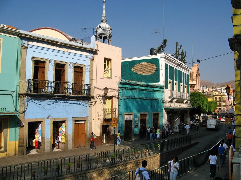 Shop houses next to the market building