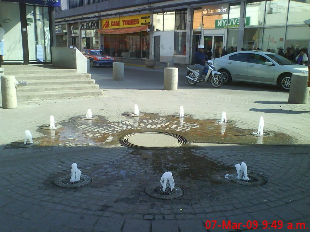 Fuente en piso