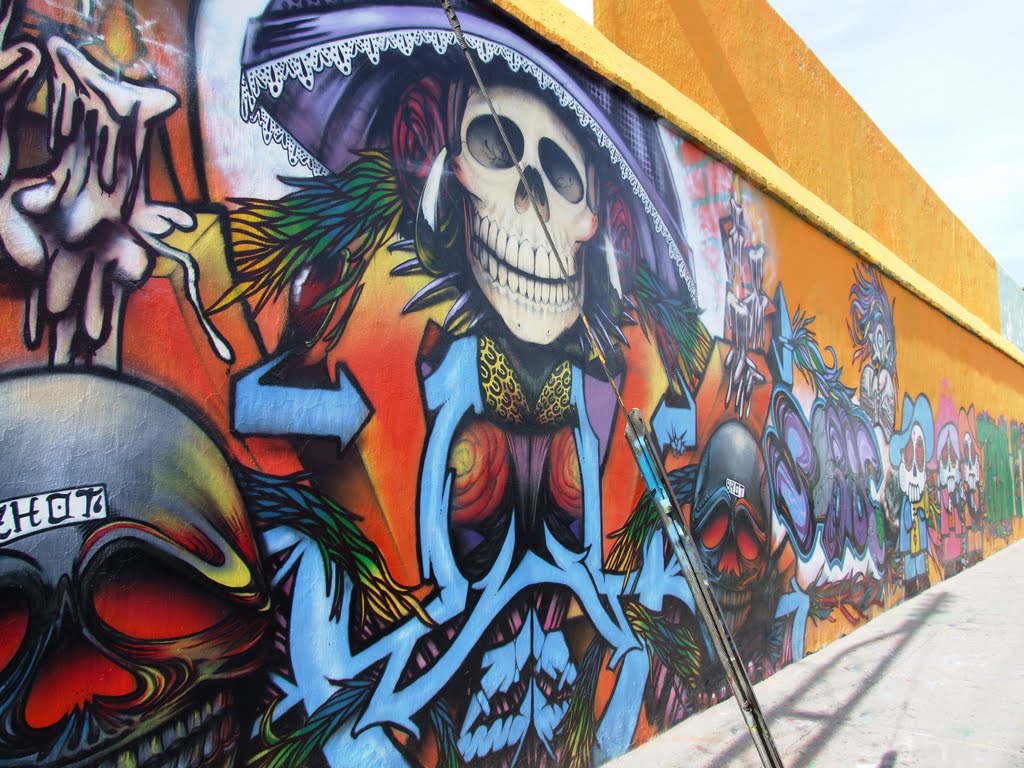 Catrina RNK InvadpCrew Muro Panteón San Nicolás